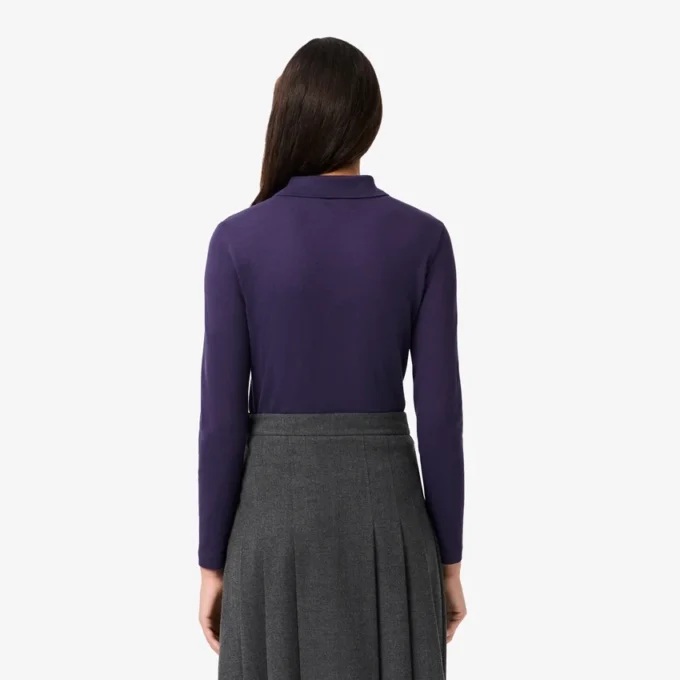 Polo da donna slim fit L.12.12 in tessuto elasticizzato Mini Piqua Polo da donna slim fit L.12.12 in tessuto elasticizzato Mini Piqua