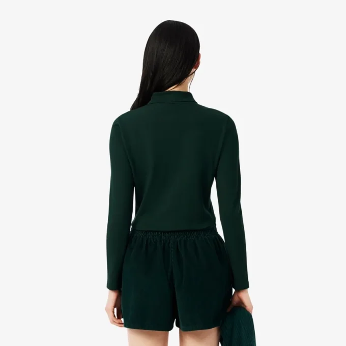 Polo da donna slim fit L.12.12 in tessuto elasticizzato Mini Piqua Polo da donna slim fit L.12.12 in tessuto elasticizzato Mini Piqua