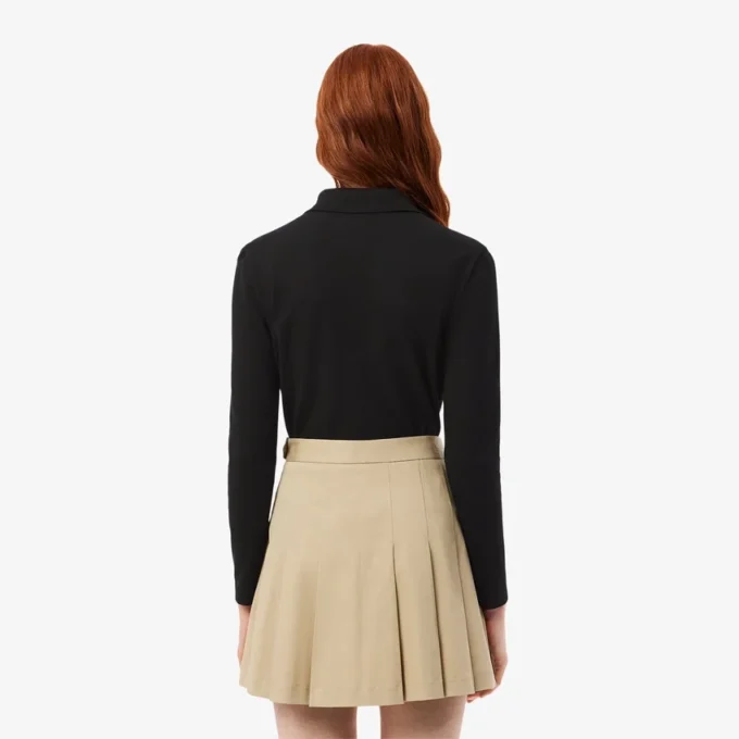 Polo da donna slim fit L.12.12 in tessuto elasticizzato Mini Piqua Polo da donna slim fit L.12.12 in tessuto elasticizzato Mini Piqua
