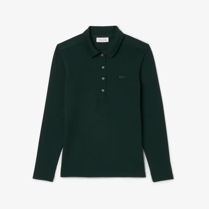 Polo da donna slim fit L.12.12 in tessuto elasticizzato Mini Piqua Polo da donna slim fit L.12.12 in tessuto elasticizzato Mini Piqua