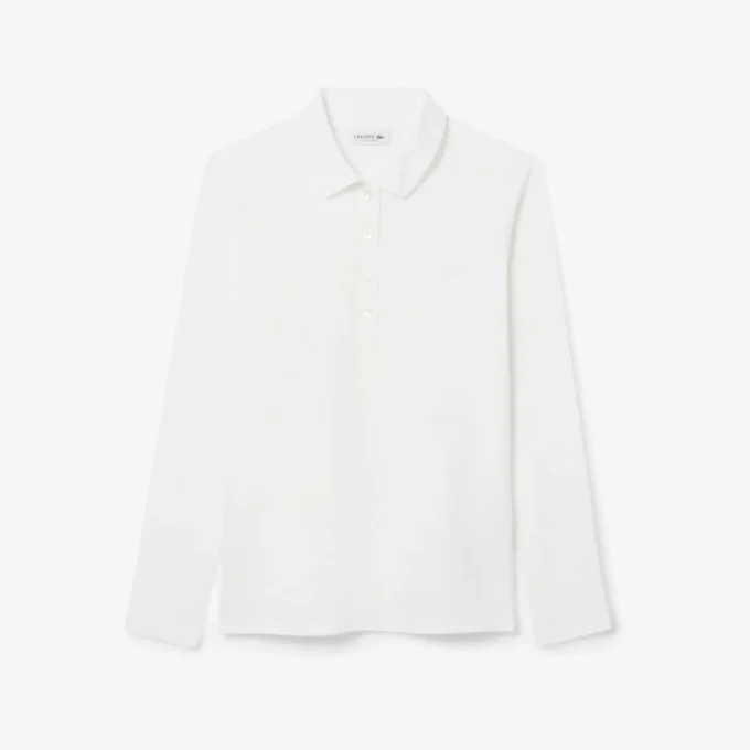 Polo da donna slim fit L.12.12 in tessuto elasticizzato Mini Piqua Polo da donna slim fit L.12.12 in tessuto elasticizzato Mini Piqua