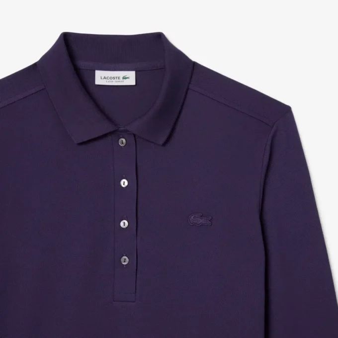 Polo da donna slim fit L.12.12 in tessuto elasticizzato Mini Piqua Polo da donna slim fit L.12.12 in tessuto elasticizzato Mini Piqua