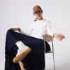 Polo da donna slim fit L.12.12 in tessuto elasticizzato Mini Piqua Polo da donna slim fit L.12.12 in tessuto elasticizzato Mini Piqua