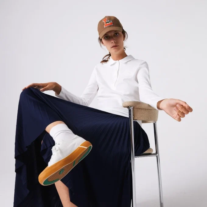 Polo da donna slim fit L.12.12 in tessuto elasticizzato Mini Piqua Polo da donna slim fit L.12.12 in tessuto elasticizzato Mini Piqua