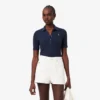 Polo da donna Slim Fit Pointelle con marchio L.12.12 Polo da donna Slim Fit Pointelle con marchio L.12.12