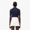 Polo da donna Slim Fit Pointelle con marchio L.12.12 Polo da donna Slim Fit Pointelle con marchio L.12.12