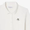 Polo da donna Slim Fit Pointelle con marchio L.12.12 Polo da donna Slim Fit Pointelle con marchio L.12.12