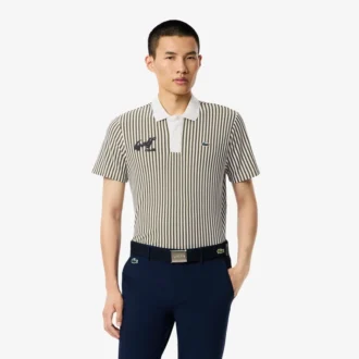 Polo da golf a righe termoregolante da uomo