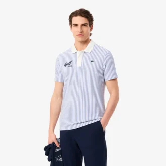 Polo da golf a righe termoregolante da uomo