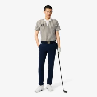 Polo da golf a righe termoregolante da uomo