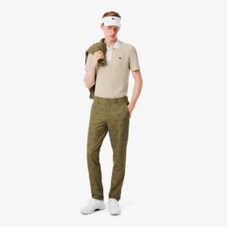 Polo da golf a righe termoregolante da uomo