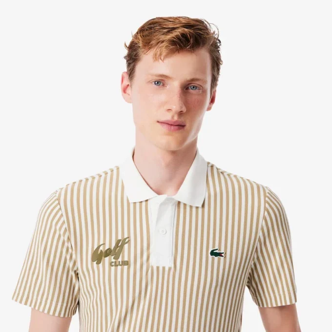 Polo da golf a righe termoregolante da uomo