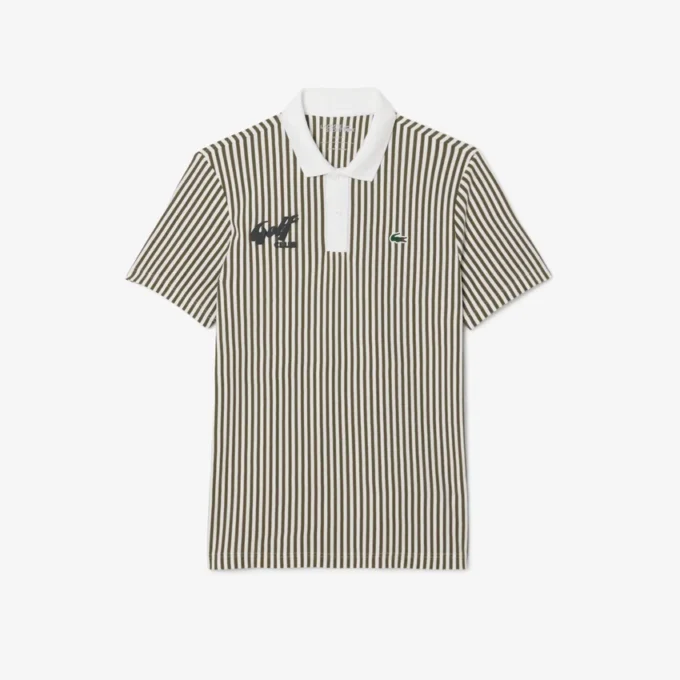 Polo da golf a righe termoregolante da uomo