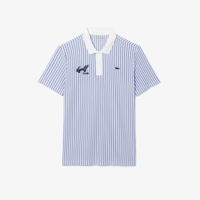 Polo da golf a righe termoregolante da uomo