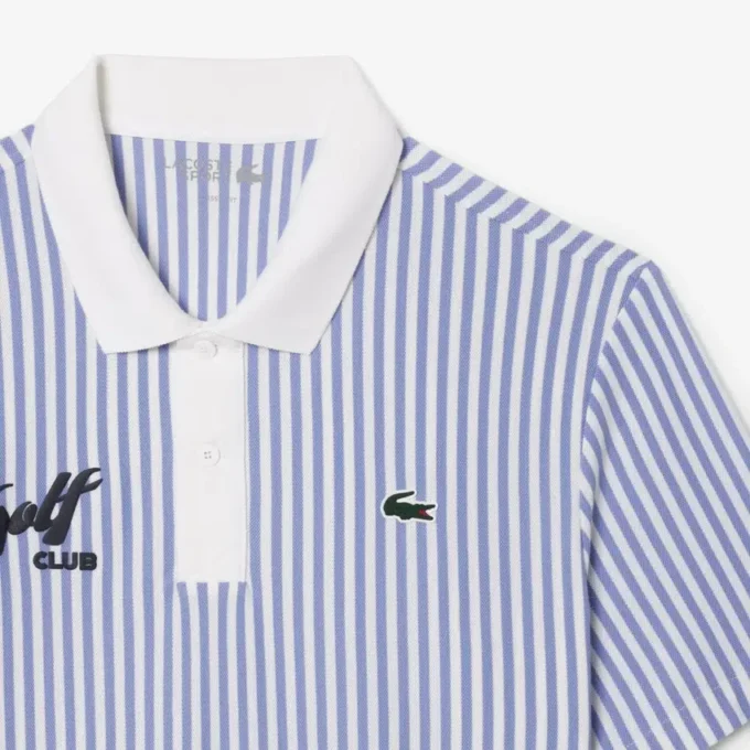 Polo da golf a righe termoregolante da uomo