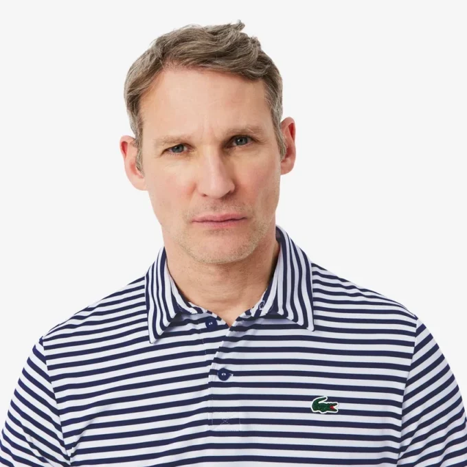 Polo da golf a righe Ultra Dry Regular Fit