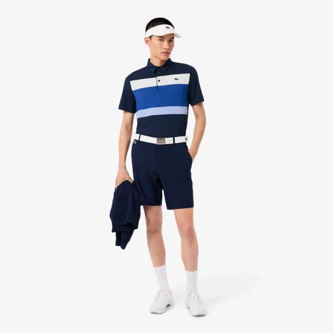 Polo da golf da uomo a vestibilità regolare con blocchi di colore