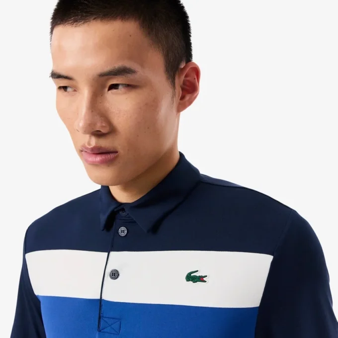 Polo da golf da uomo a vestibilità regolare con blocchi di colore