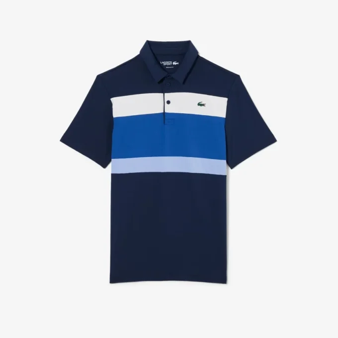 Polo da golf da uomo a vestibilità regolare con blocchi di colore