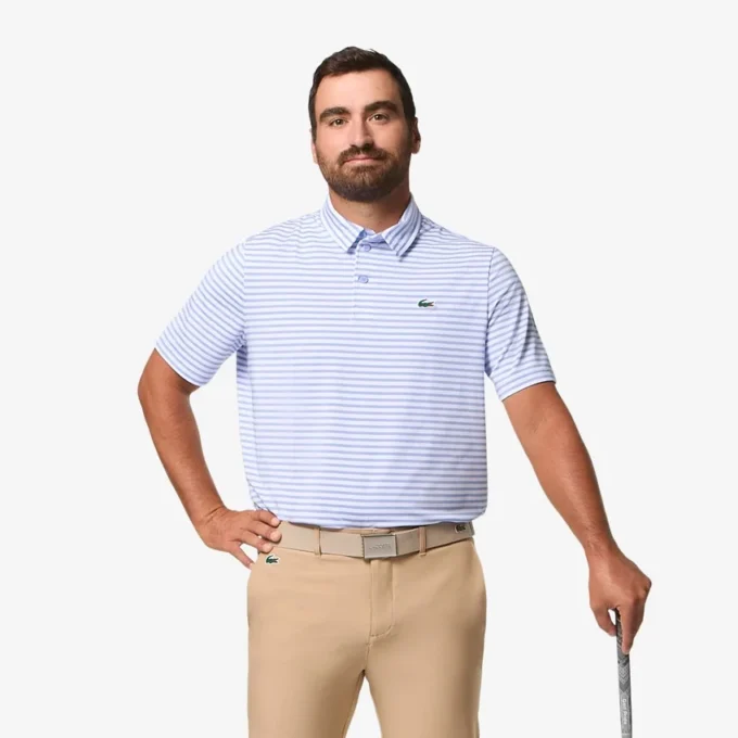 Polo da golf da uomo con protezione UV e vestibilità regolare