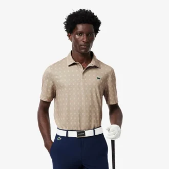 Polo da golf da uomo con protezione UV, vestibilità regolare