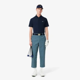 Polo da golf da uomo con protezione UV, vestibilità regolare