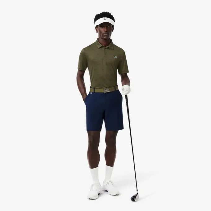 Polo da golf da uomo con protezione UV, vestibilità regolare