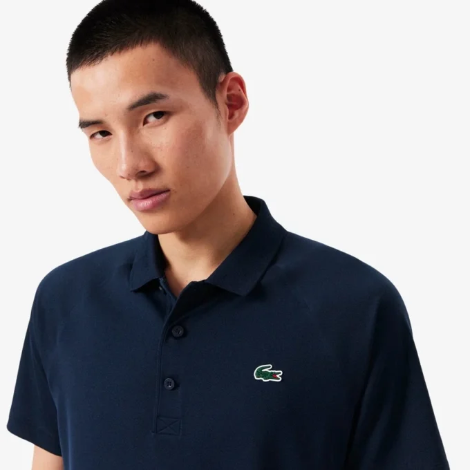 Polo da golf da uomo con protezione UV, vestibilità regolare