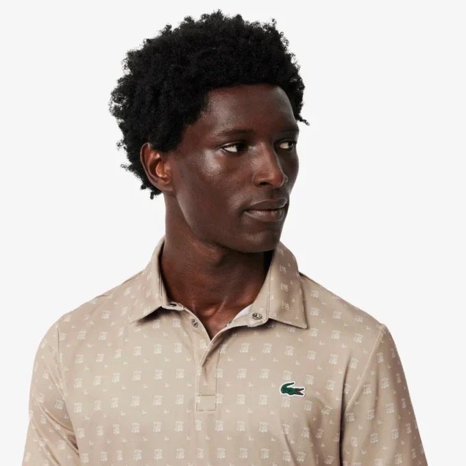 Polo da golf da uomo con protezione UV, vestibilità regolare