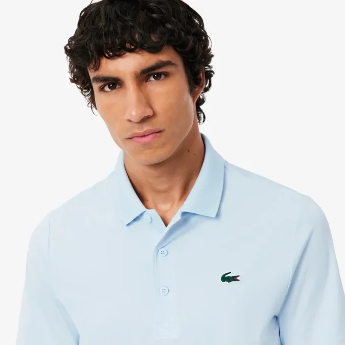 Polo da golf da uomo con protezione UV, vestibilità regolare