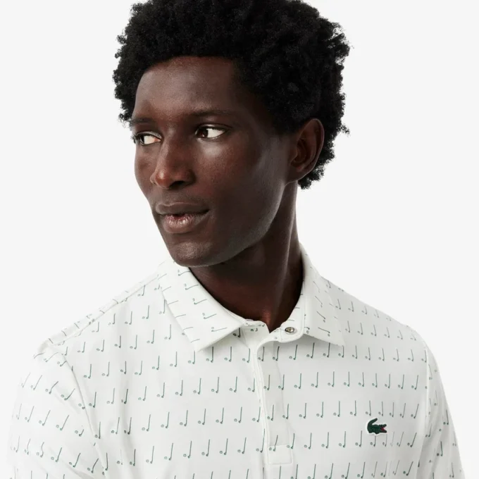 Polo da golf da uomo con protezione UV, vestibilità regolare