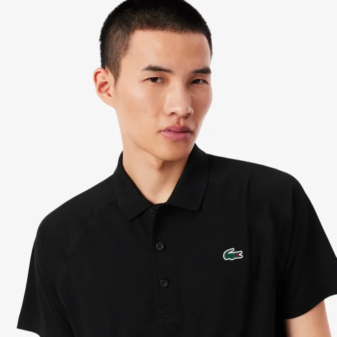 Polo da golf da uomo con protezione UV, vestibilità regolare