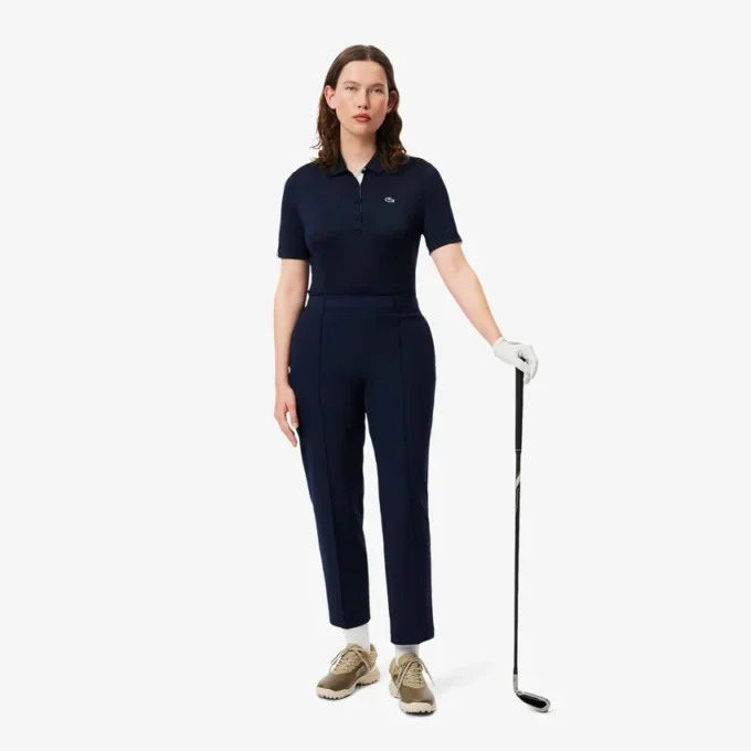 Polo da golf elasticizzata slim fit con protezione UV da donna Polo da golf elasticizzata slim fit con protezione UV da donna