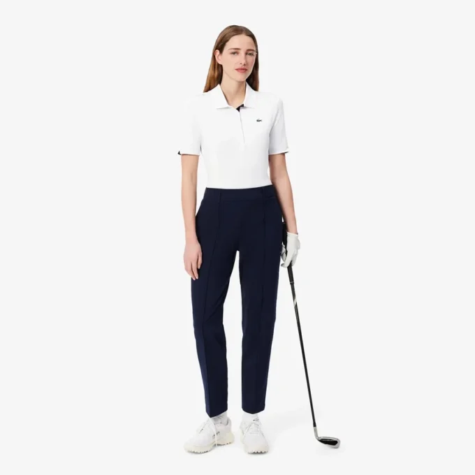 Polo da golf elasticizzata slim fit con protezione UV da donna Polo da golf elasticizzata slim fit con protezione UV da donna