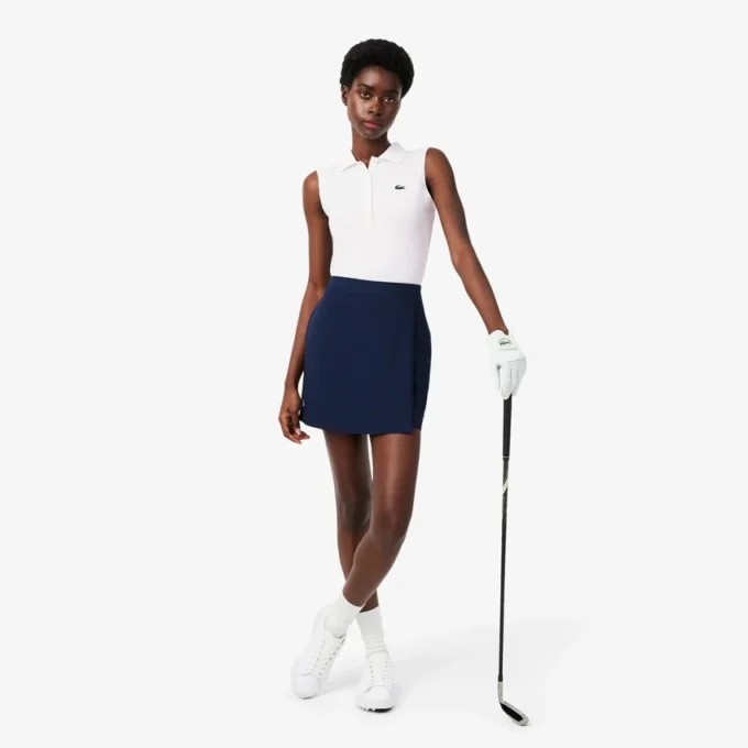 Polo da golf elasticizzata slim fit con protezione UV da donna Polo da golf elasticizzata slim fit con protezione UV da donna