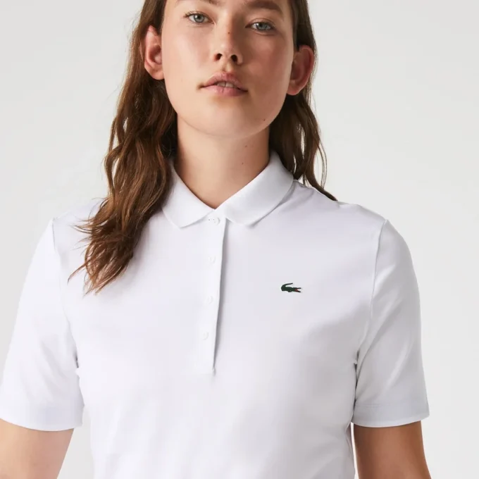 Polo da golf elasticizzata slim fit con protezione UV da donna Polo da golf elasticizzata slim fit con protezione UV da donna