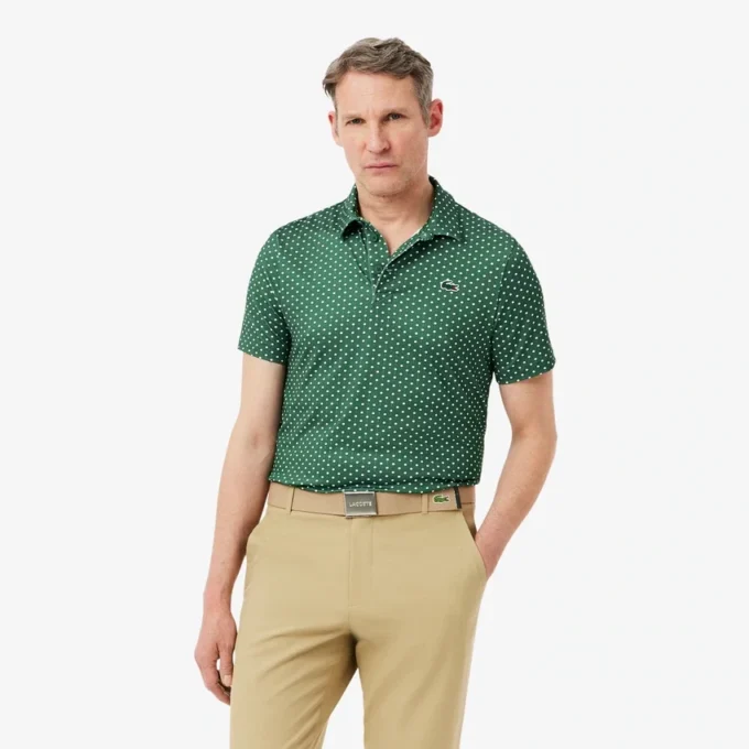 Polo da golf stampata, vestibilità regolare Polo da golf stampata, vestibilità regolare