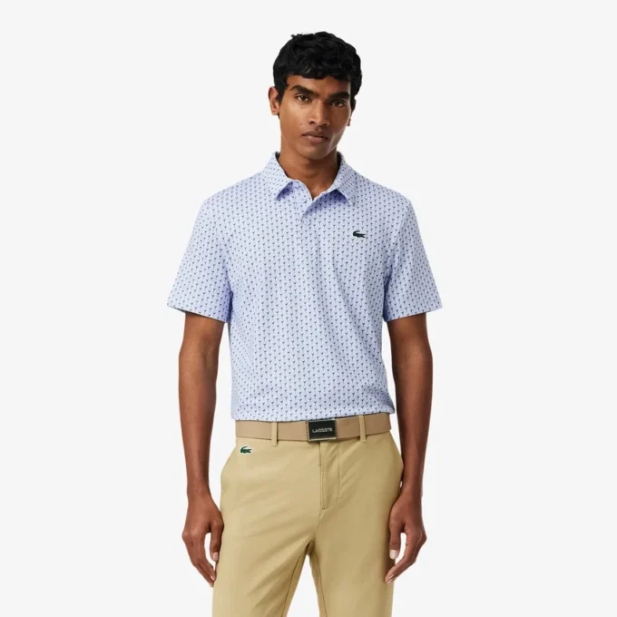 Polo da golf stampata, vestibilità regolare Polo da golf stampata, vestibilità regolare