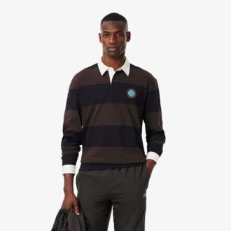 Polo da rugby a righe da uomo con vestibilità comoda