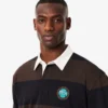 Polo da rugby a righe da uomo con vestibilità comoda Polo da rugby a righe da uomo con vestibilità comoda