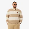Polo da rugby a righe da uomo dalla vestibilità comoda Polo da rugby a righe da uomo dalla vestibilità comoda