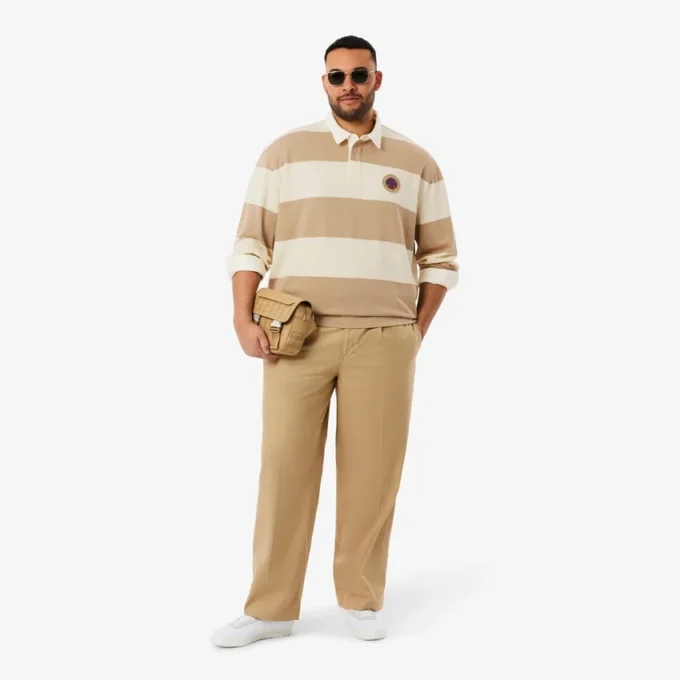 Polo da rugby a righe da uomo dalla vestibilità comoda Polo da rugby a righe da uomo dalla vestibilità comoda