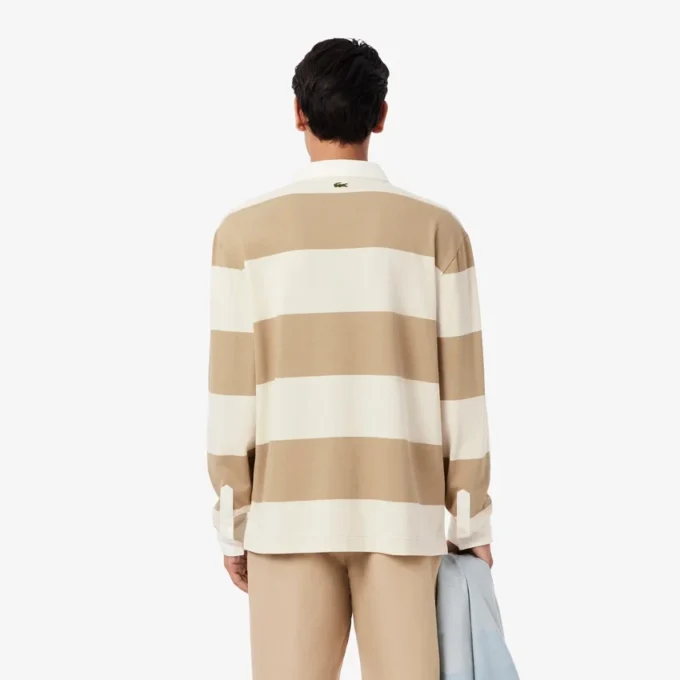 Polo da rugby a righe da uomo dalla vestibilità comoda Polo da rugby a righe da uomo dalla vestibilità comoda