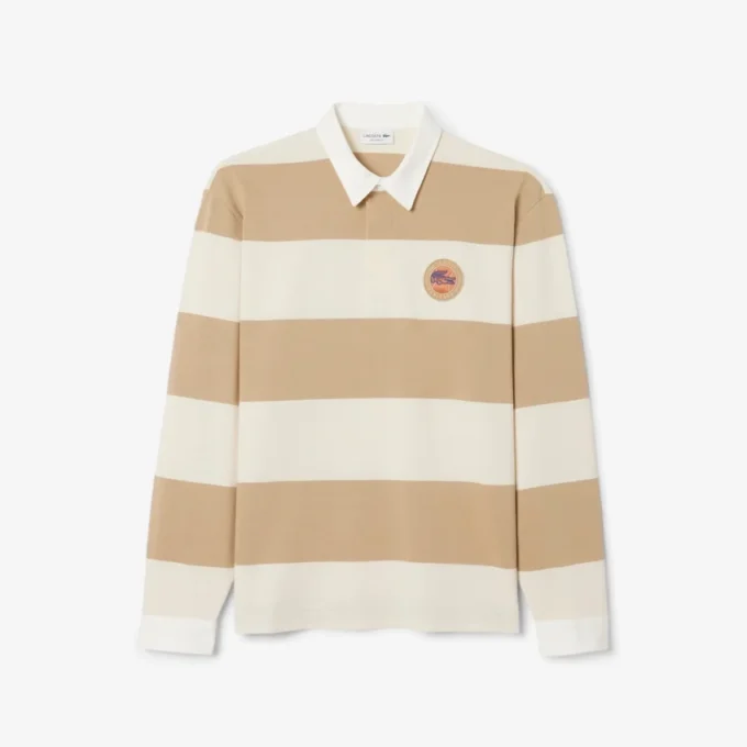 Polo da rugby a righe da uomo dalla vestibilità comoda Polo da rugby a righe da uomo dalla vestibilità comoda