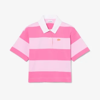 Polo da rugby oversize in cotone a righe