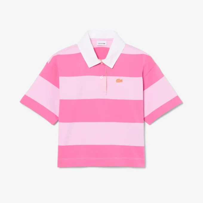 Polo da rugby oversize in cotone a righe Polo da rugby oversize in cotone a righe