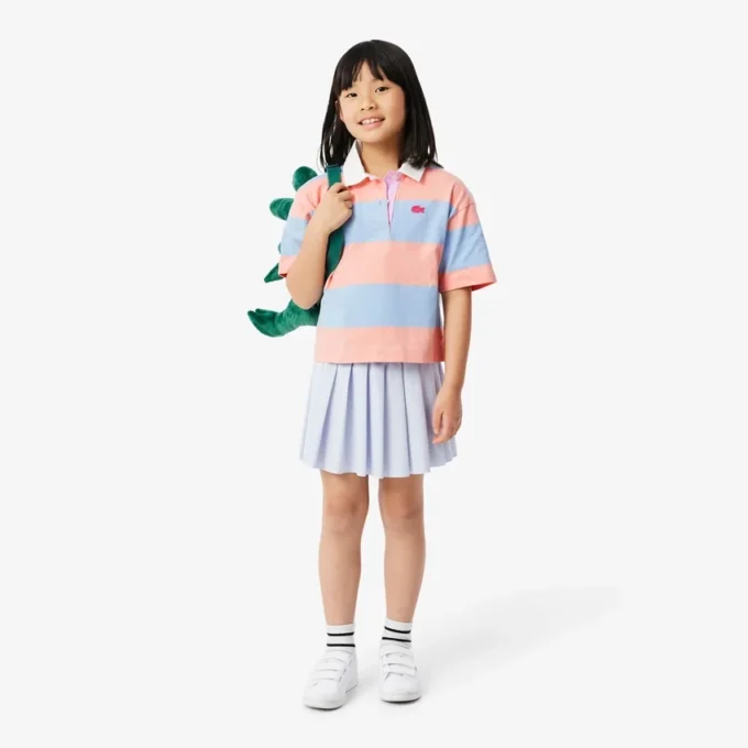 Polo da rugby oversize in cotone a righe Polo da rugby oversize in cotone a righe