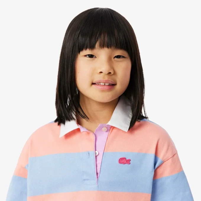 Polo da rugby oversize in cotone a righe Polo da rugby oversize in cotone a righe