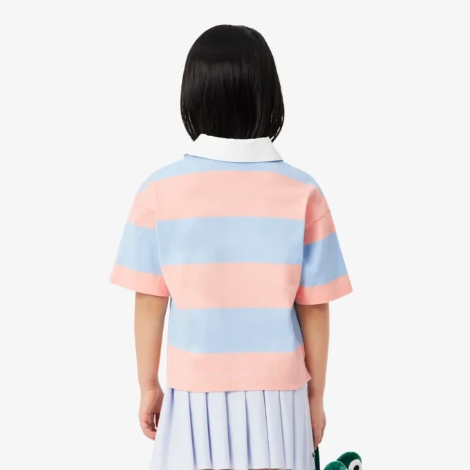 Polo da rugby oversize in cotone a righe Polo da rugby oversize in cotone a righe