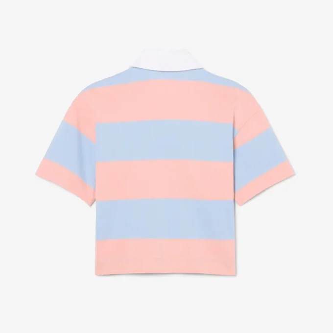 Polo da rugby oversize in cotone a righe Polo da rugby oversize in cotone a righe